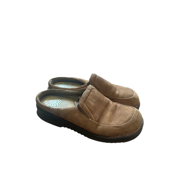 Womens Earth Shoe leather Mules Clogs size 6 4902418‎ Jimmie brown - Picture 1 of 7